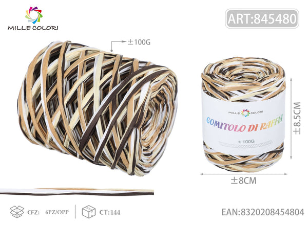 GOMITOLO DI RAFFIA COLORATA COL.07 MILLE COLORI - WE MAKE DIY - MILLE COLORI
