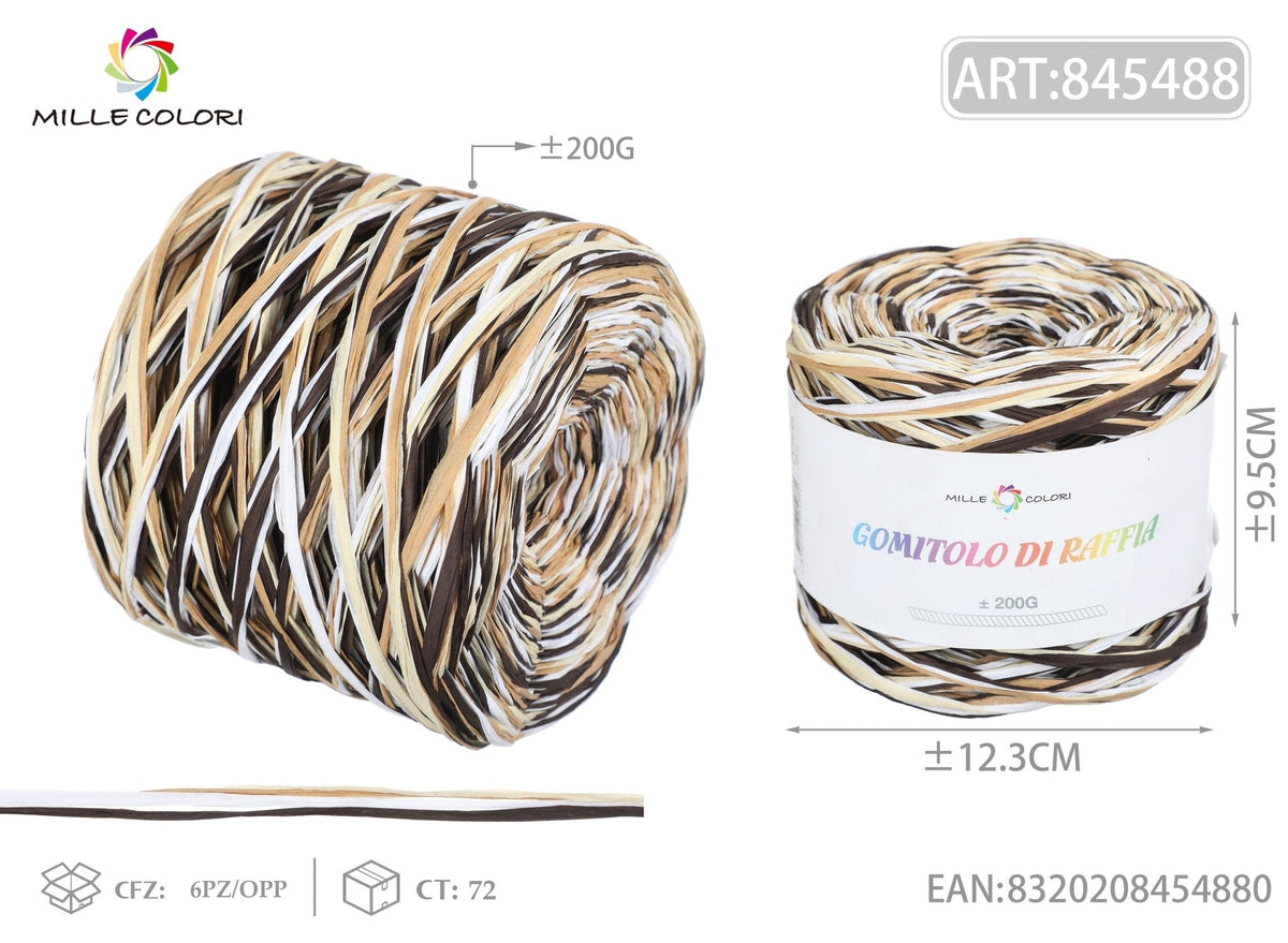 Col.07 – Gomitolo di Rafia Colorata 100 g – Tutti i Colori – Immagine 2 di 2