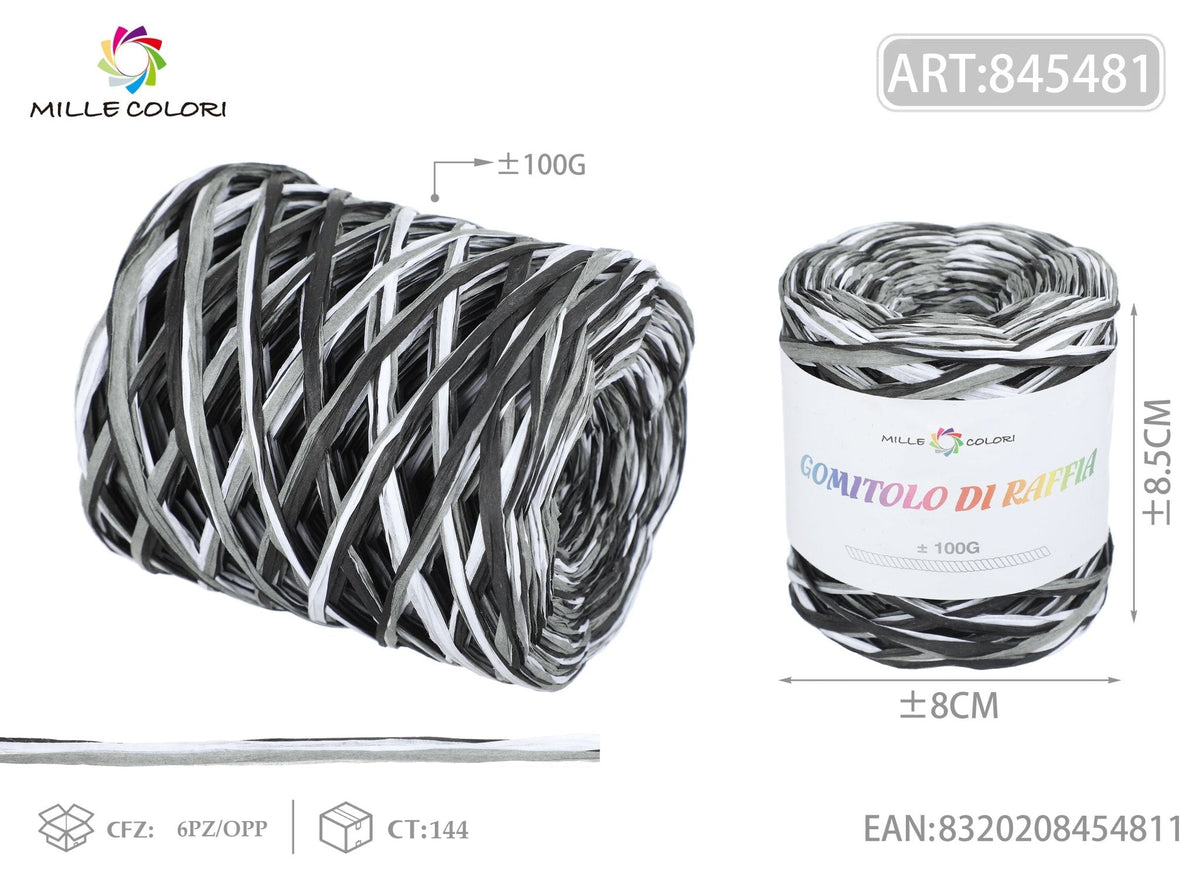 Col.08 – Gomitolo di Rafia Colorata 200 g – Tutti i Colori – Immagine 2 di 2