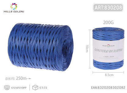 blu reale – Gomitolo di Rafia 200 g/250 m – Tutti i Colori – Immagine 1 di 1