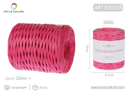 fucsia – Gomitolo di Rafia 200 g/250 m – Tutti i Colori – Immagine 1 di 1