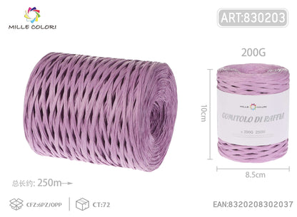 lilla – Gomitolo di Rafia 200 g/250 m – Tutti i Colori – Immagine 1 di 1