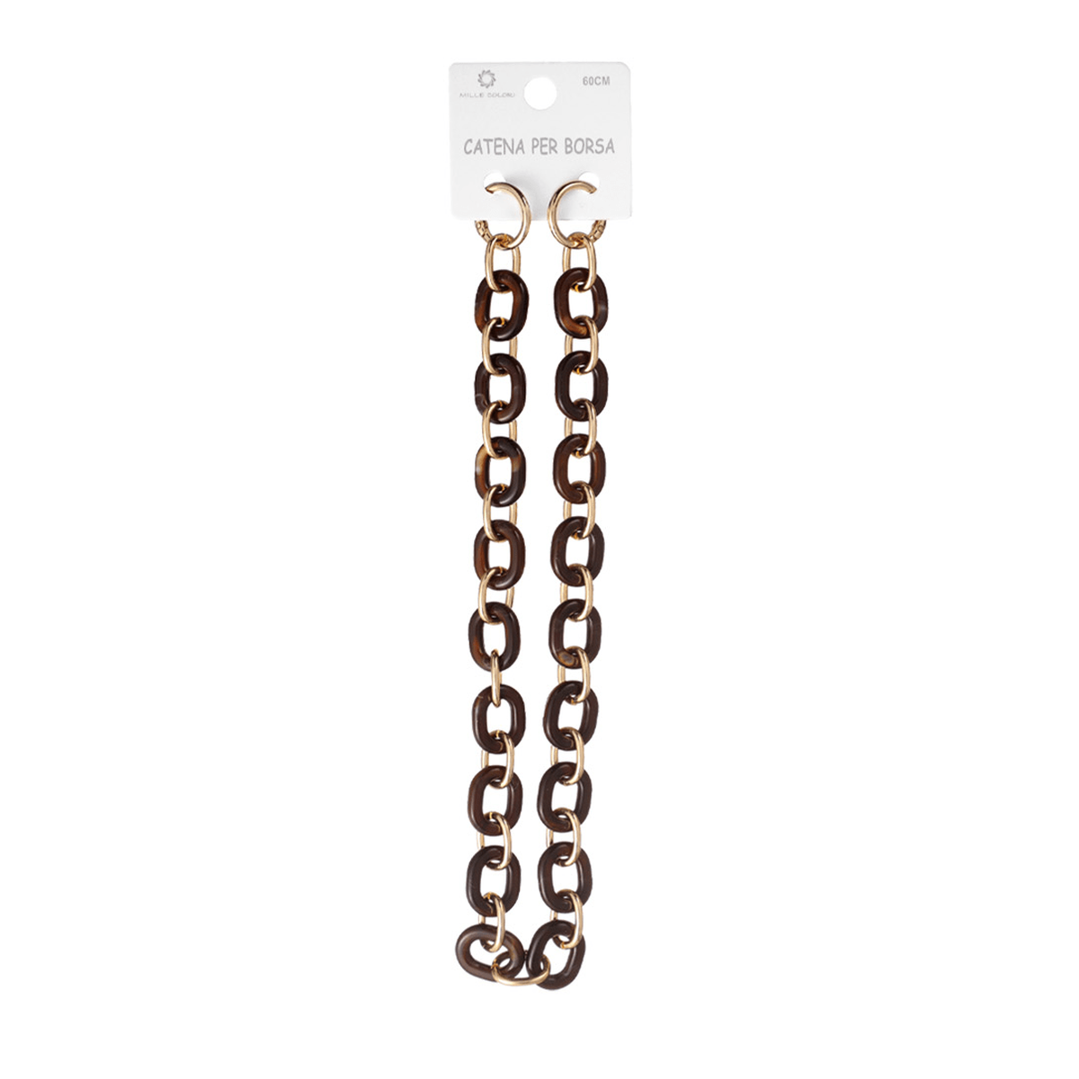 Catena Rettangolare Resina 60 cm - MARRONE