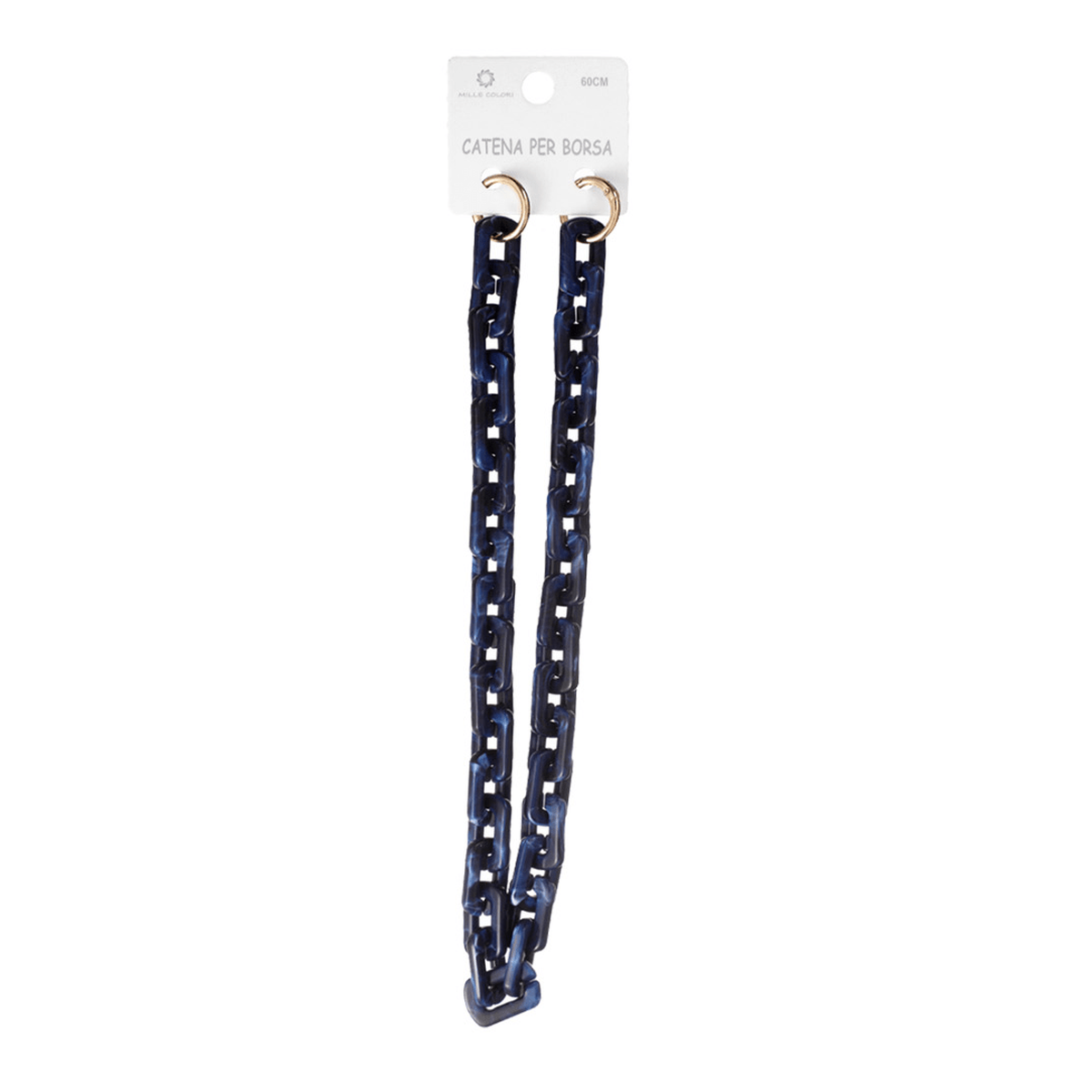 Catena Tracolla Resina Ganci Dorati 60 cm - BLU NAVY