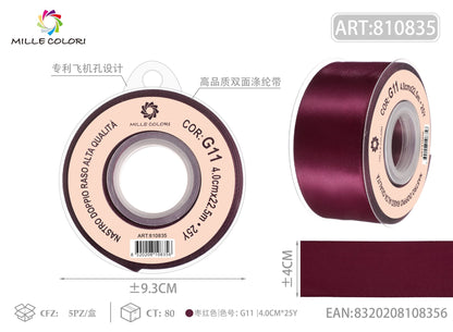 Rosso Marrone – Nastro Doppio Raso – Colori e Misure – Immagine 6 di 6