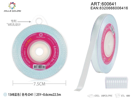 Nastro di Raso Azzurro Pastello Elegante per Bomboniere e Regali | Mille Colori - WE MAKE DIY - MILLE COLORI