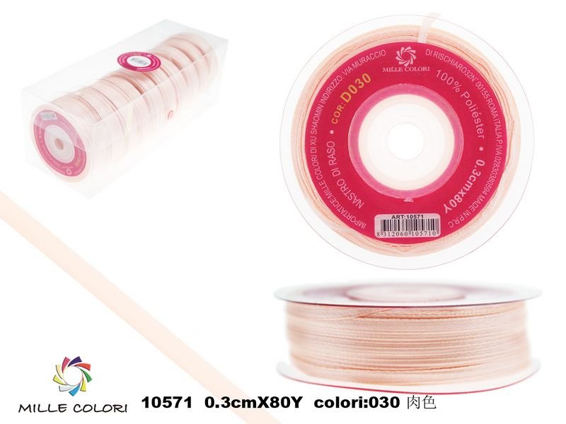 Beige Rosato – Nastro di Raso – Colori e Misure – Immagine 3 di 5