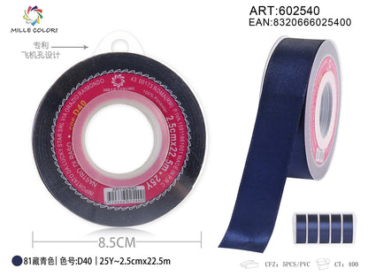 Nastro di Raso Blu Navy Elegante per Bomboniere e Regali Luxury | Mille Colori - WE MAKE DIY - MILLE COLORI