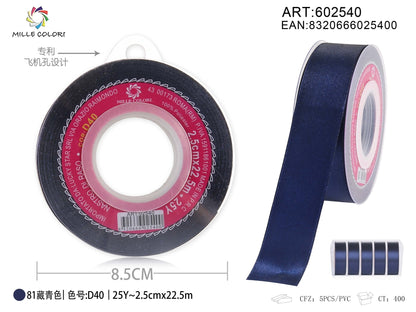 Blu Navy – Nastro di Raso – Colori e Misure – Immagine 5 di 5