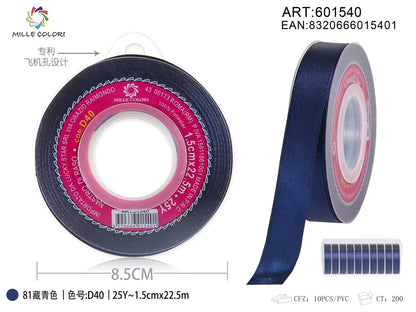 Blu Navy – Nastro di Raso – Colori e Misure – Immagine 3 di 5
