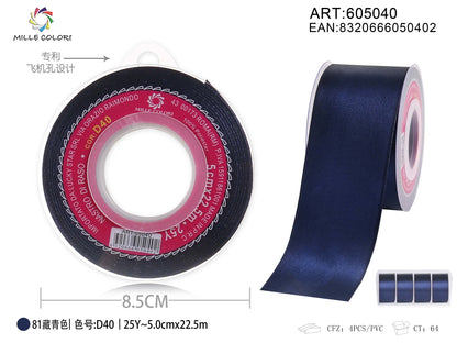 Nastro di Raso Blu Navy Elegante per Bomboniere e Regali Luxury | Mille Colori - WE MAKE DIY - MILLE COLORI
