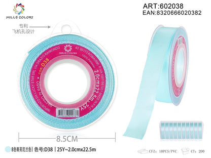 Blu Tiffany – Nastro di Raso – Colori e Misure – Immagine 4 di 5