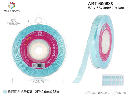 Blu Tiffany – Nastro di Raso – Colori e Misure – Immagine 1 di 5