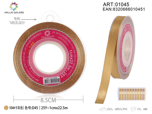 Nastro di Raso Colore Sabbia Elegante per Bomboniere e Regali | Mille Colori - WE MAKE DIY - MILLE COLORI