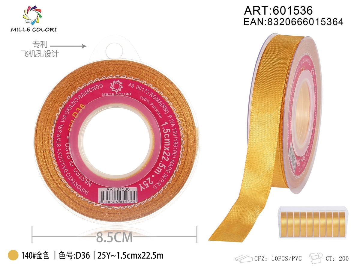 Oro Antico – Nastro di Raso – Colori e Misure – Immagine 4 di 5