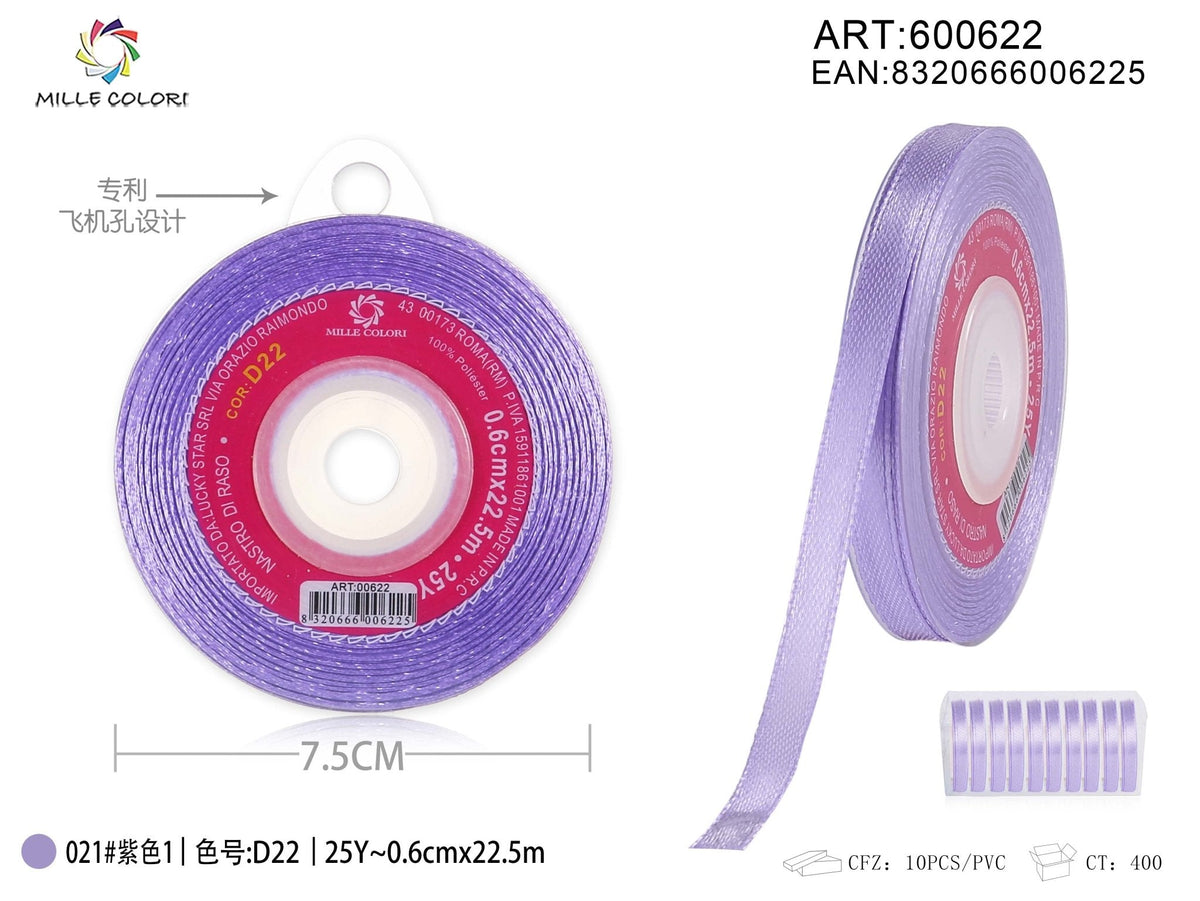 Viola – Nastro di Raso – Colori e Misure – Immagine 3 di 5