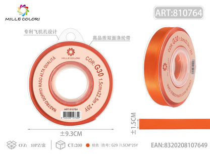 Arancione – Nastro Doppio Raso – Colori e Misure – Immagine 3 di 6