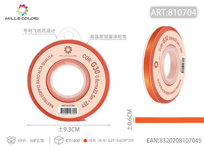 Arancione – Nastro Doppio Raso – Colori e Misure – Immagine 1 di 6