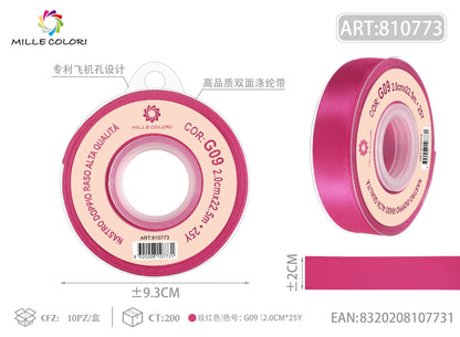 Fucsia – Nastro Doppio Raso – Colori e Misure – Immagine 4 di 6