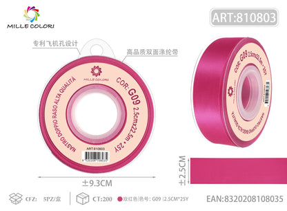 Fucsia – Nastro Doppio Raso – Colori e Misure – Immagine 5 di 6