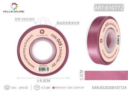Rosa Magenta – Nastro Doppio Raso – Colori e Misure – Immagine 4 di 6