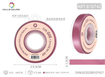 Rosa Magenta – Nastro Doppio Raso – Colori e Misure – Immagine 3 di 6