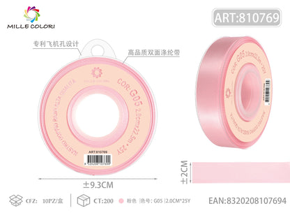 Rosa – Nastro Doppio Raso – Colori e Misure – Immagine 4 di 6