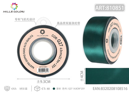 Verde Petrolio – Nastro Doppio Raso – Colori e Misure – Immagine 6 di 6