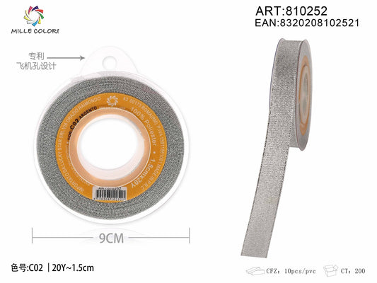 NASTRO GLIETTERATO - ARGENTO 15MM- WE MAKE DIY - MILLE COLORI