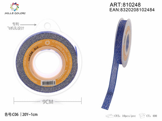 NASTRO GLIETTERATO - BLU 10MM- WE MAKE DIY - MILLE COLORI
