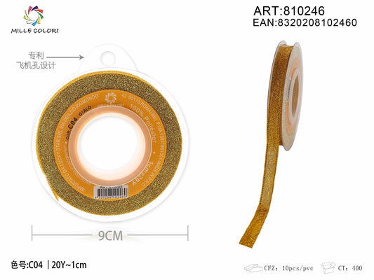 NASTRO GLIETTERATO - GIALLO 10MM- WE MAKE DIY - MILLE COLORI