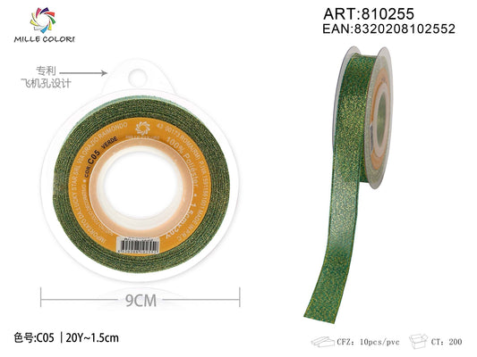 NASTRO GLIETTERATO - VERDE 10MM- WE MAKE DIY - MILLE COLORI