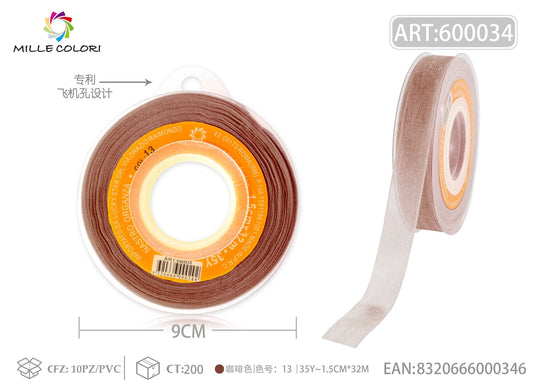 NASTRO ORGANZA - MARRONE 10MM- WE MAKE DIY - MILLE COLORI