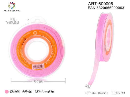 NASTRO ORGANZA - ROSA 10MM- WE MAKE DIY - MILLE COLORI