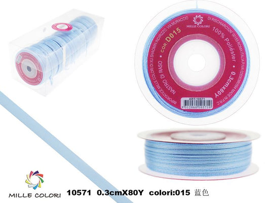 nastro di raso azzurro 0.3cm mille colori