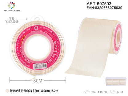 nastro di raso beige 7.5cm mille colori