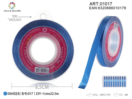 nastro di raso blu 1.0cm mille colori