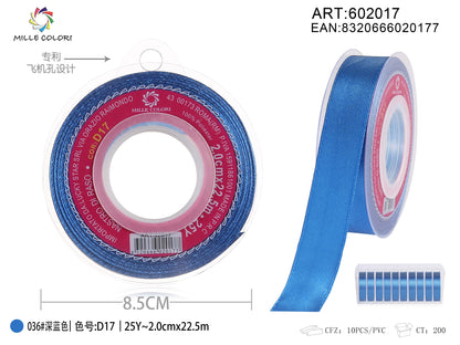 nastro di raso blu 2.0cm mille colori