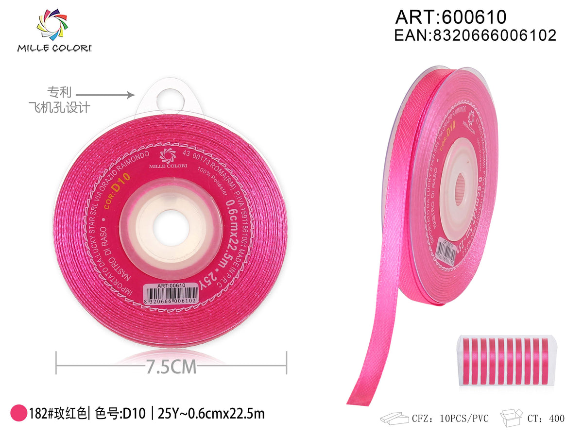 Fucsia – Nastro di Raso – Colori e Misure – Immagine 3 di 5