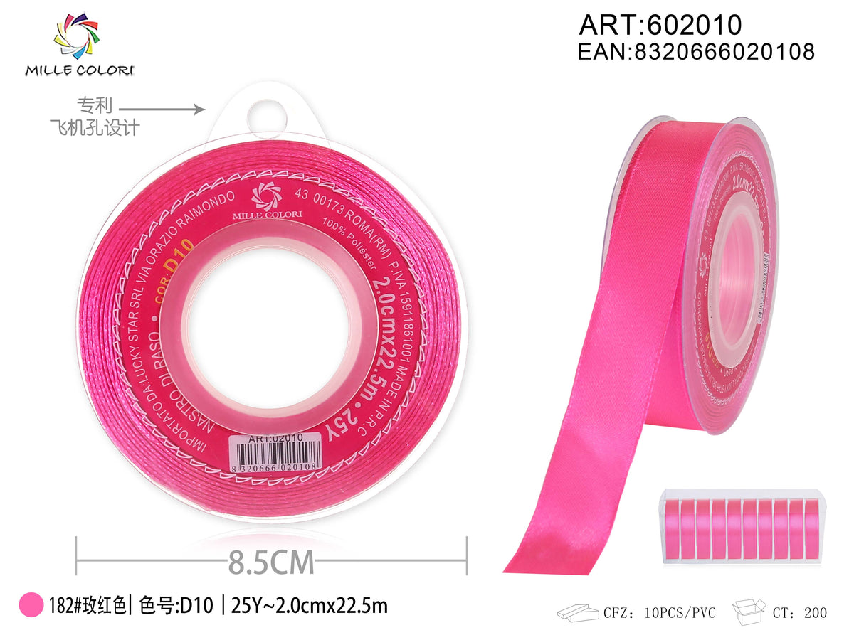 Fucsia – Nastro di Raso – Colori e Misure – Immagine 5 di 5