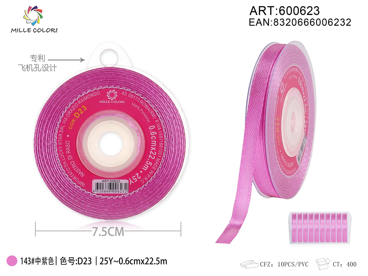 Medium Orchid – Nastro di Raso – Colori e Misure – Immagine 3 di 5