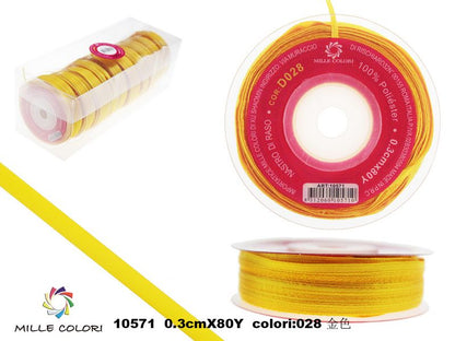 Oro – Nastro di Raso – Colori e Misure – Immagine 1 di 5