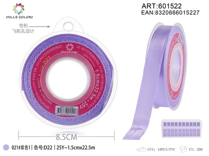 nastro di raso viola 1.5cm mille colori