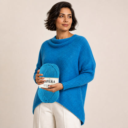 TURCHESE – Modella con prodotto