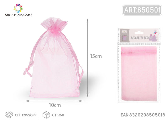 Sacchetti in organza 10cm*15cm 5pz - WE MAKE DIY - MILLE COLORI