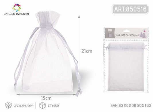 Sacchetti in organza 15cm*21cm 4pz - WE MAKE DIY - MILLE COLORI