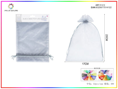 Sacchetti in organza 17cm*23cm 4pz - WE MAKE DIY - MILLE COLORI