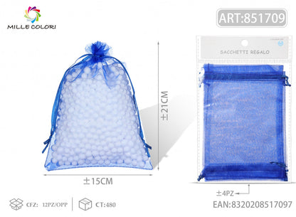 Sacchetti in organza 17cm*23cm 4pz - WE MAKE DIY - MILLE COLORI