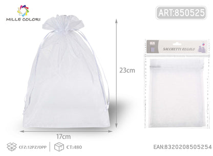 Sacchetti in organza 17cm*23cm 4pz - WE MAKE DIY - MILLE COLORI