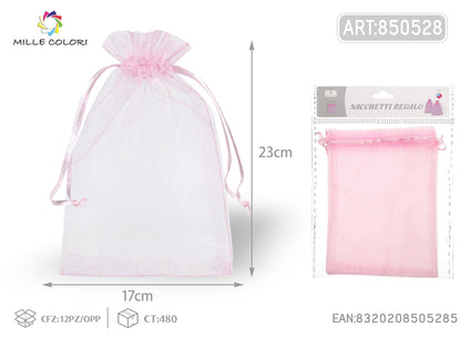 Sacchetti in organza 17cm*23cm 4pz - WE MAKE DIY - MILLE COLORI